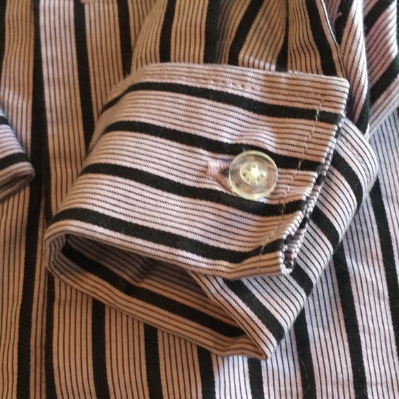 Sean John boys purple & white striped button up collared s dress shirt - Picture 4 of 5